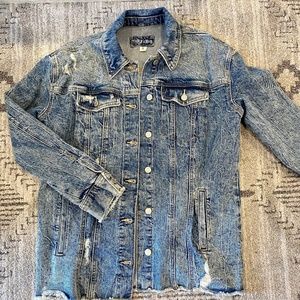 maurices Distressed Light Wash Jean Jacket
